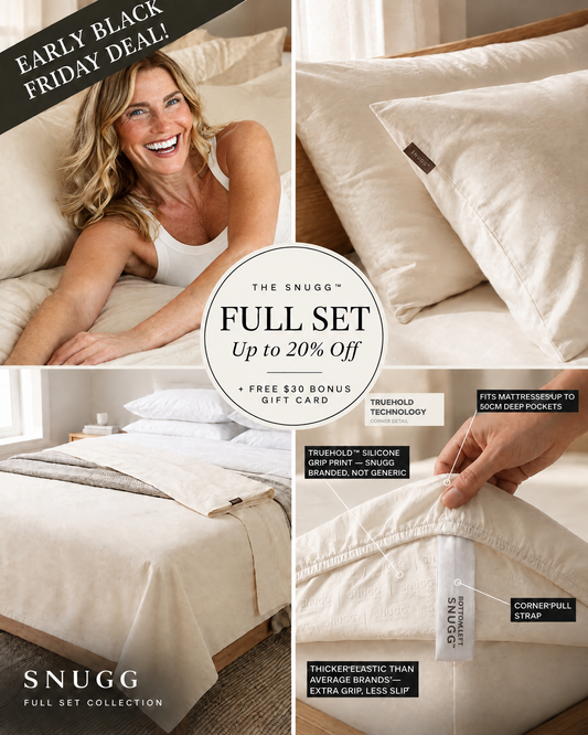 SNUGG Full Set — early Black Friday deal, up to 20% off plus a free $30 bonus gift card